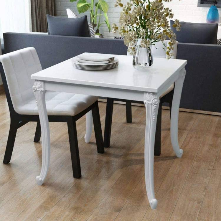 Обеденный стол для кухни, белый, глянцевый, прямоугольный, современный для гостиной, офиса, кофейного отдыха, простая модная мебель